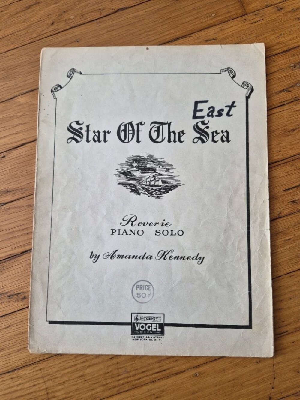 Vintage Sheet Music "Star of The Sea"